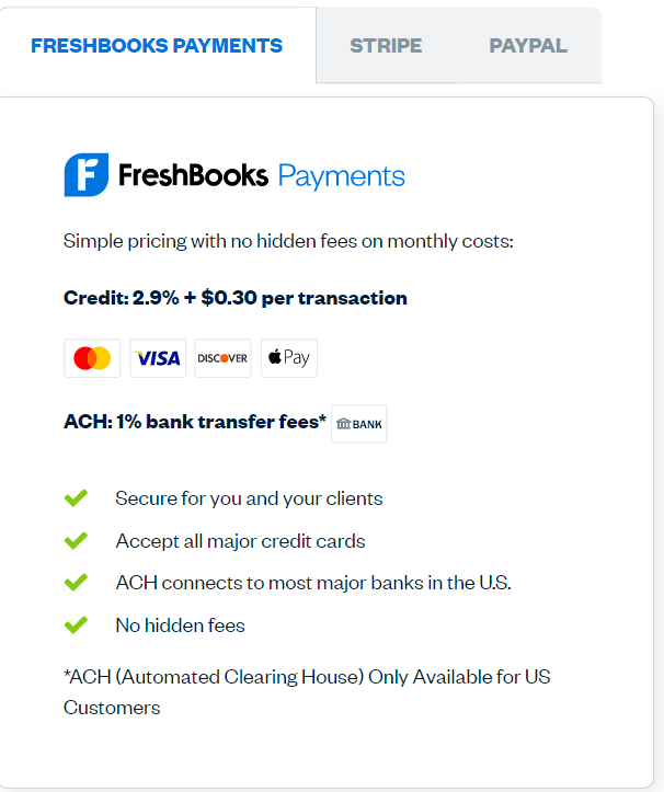 Freshbooks - Payment
