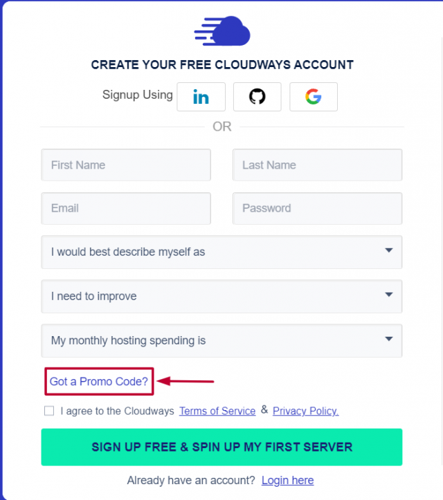 Cloudways Promo codes