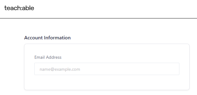 Teachable - Account Information