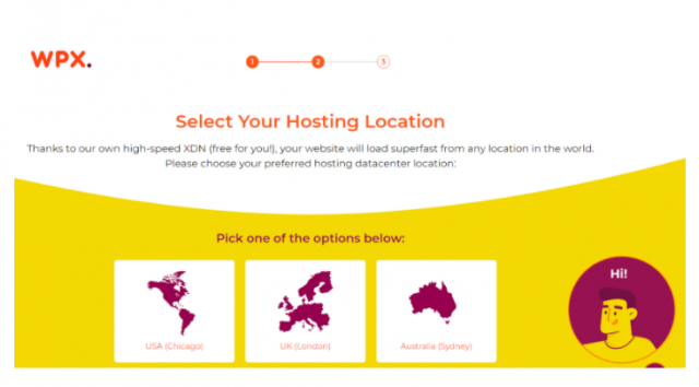 WPX Hosting  -  Choose Location
