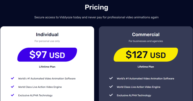 Viddyoze - Pricing