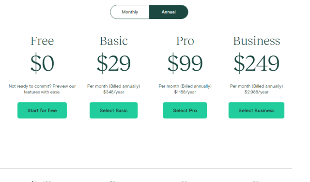 Teachable Pricing Page