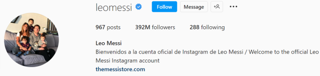 Lionel Messi - Top Instagram Influencers 
