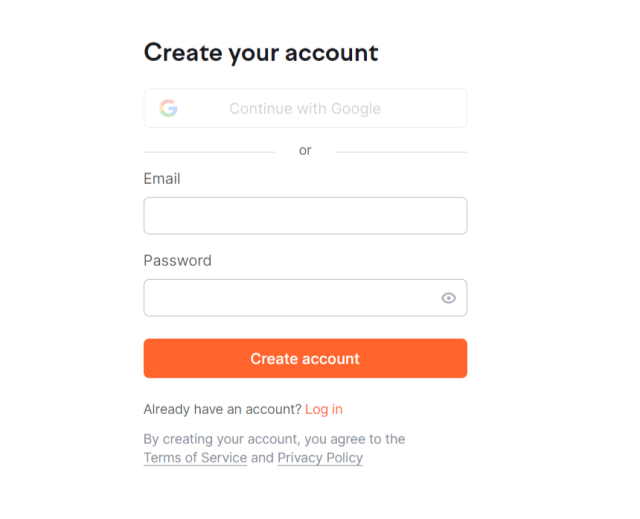 Create Account