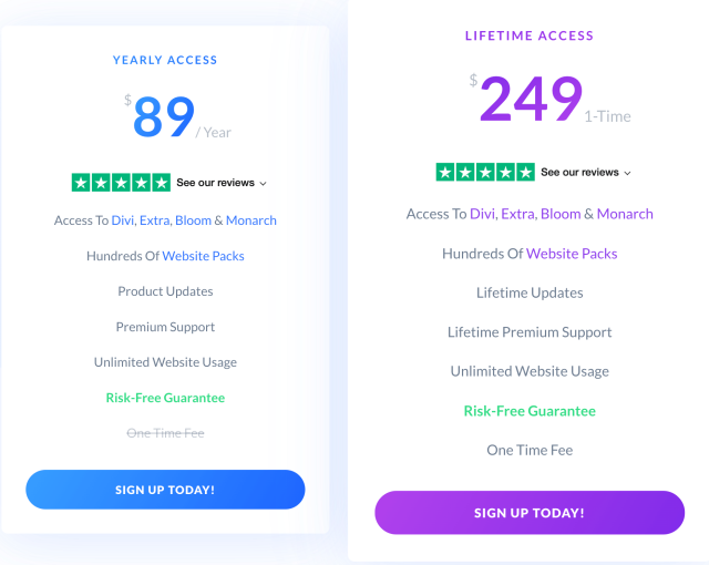 Divi - Pricing