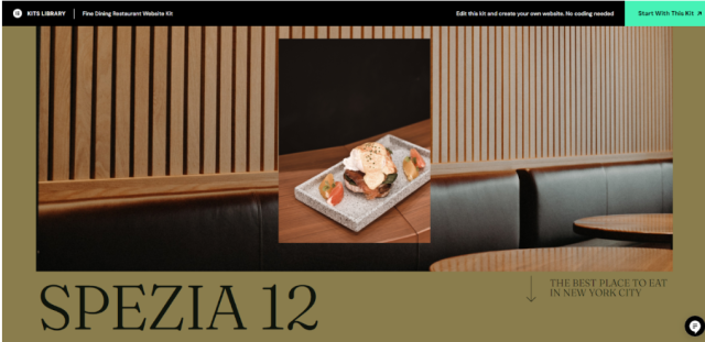 Fine Dining Restaurant Website Kit