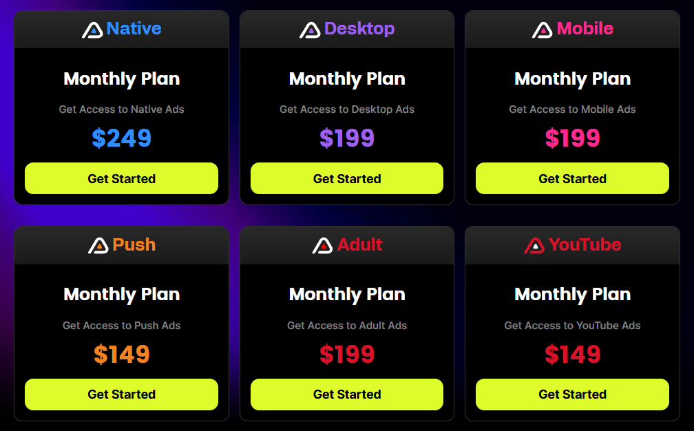 AdPlexity Pricing Plan