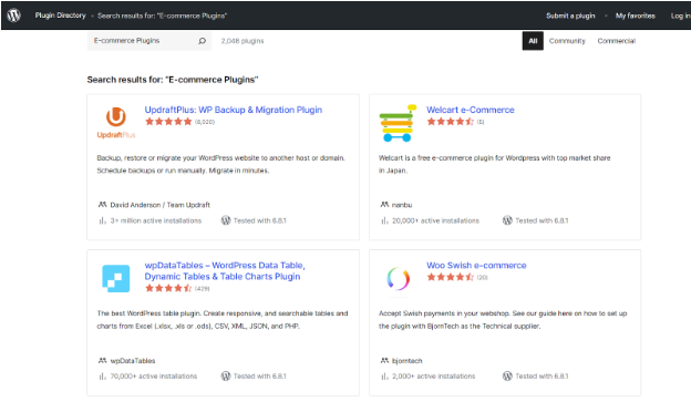 E-commerce Plugins E-commerce Plugins