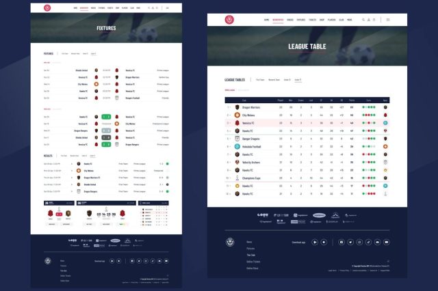 Match schedule widgets